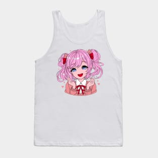 Cute anime girl with pink hair Tank Top